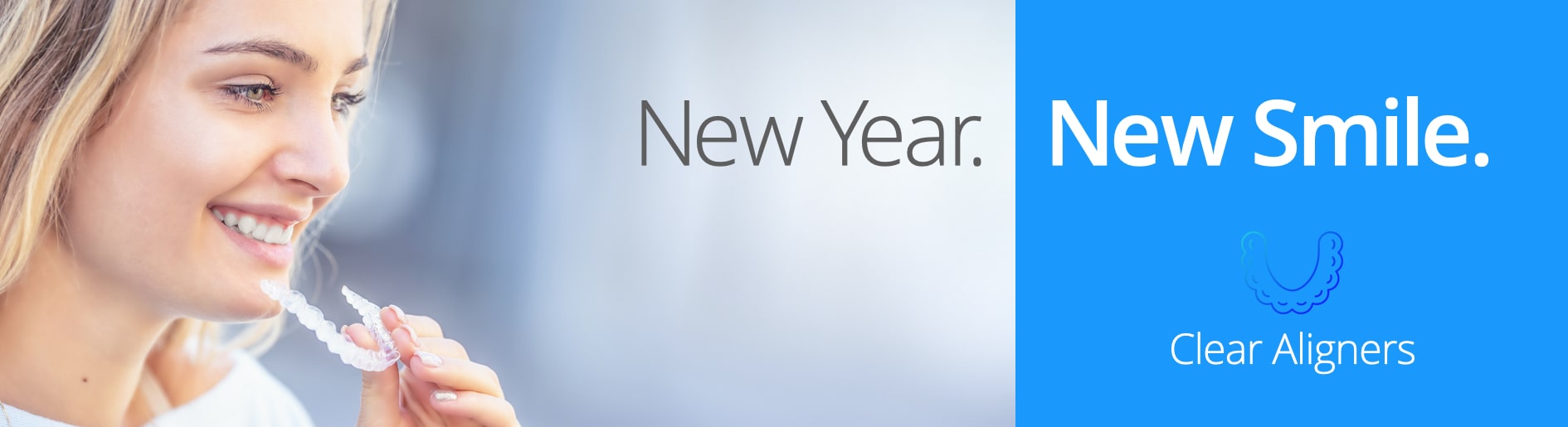 new year, new smile - schedule clear aligner appointment